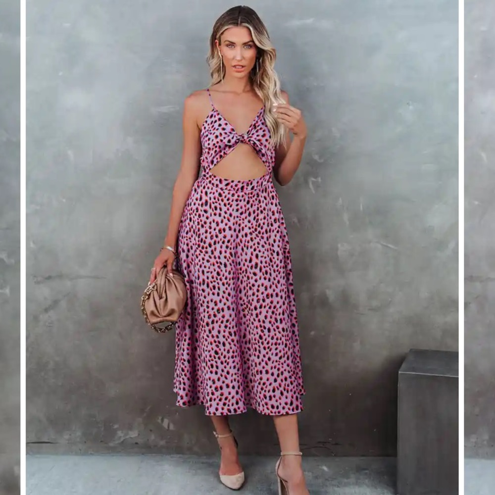 Vici City Strut Cutout Midi Dress